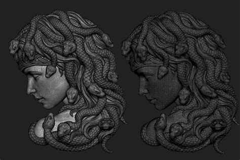 Medusa Bas Relief 3d Model 3d Printable Cgtrader