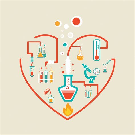 Free Vector Love Chemistry Infographics Scheme Vector Illustration