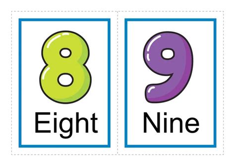 Printable Flash Card Collection Numbers Corresponding Number Dots