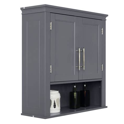 Winado Double Door Bathroom Wall Cabinetmedicine Cabinets Gray