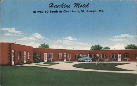 Hawkins Motel St Joseph Mo Postcard