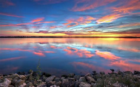 High Quality Desktop Wallpaper Of River Photo Of Sunset Landscape