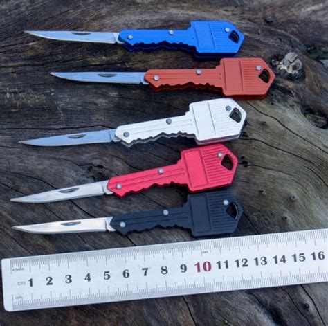 Key Chain Knife Portable Folding Knife Peeler Mini Camping Key Shaped