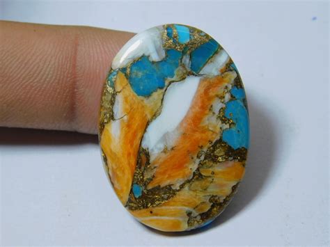 Spiny Oyster Copper Turquoise Cabochon Top Quality Loose Stone Etsy