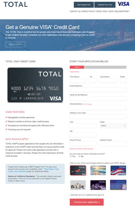 This service allows you to pay your credit cards bills online from any* of. www.totalcardvisa.com - How to Apply for Total Visa Credit Card - Newsweepstakes