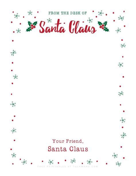 The Cutest Free Printable Santa Letterhead And Christmas Stationery