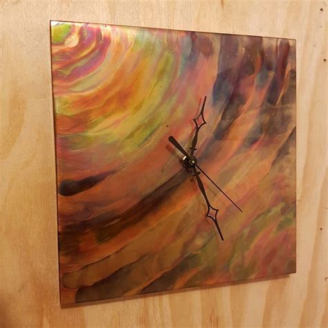 Flame Painted Copper Wall Clock Copper Shower Head Copper Mailbox