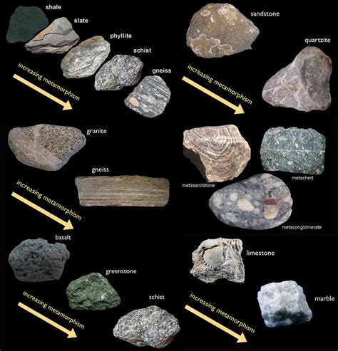 Metamorphic Rock Types Geology Rocks Mineral Rock Minerals Geology
