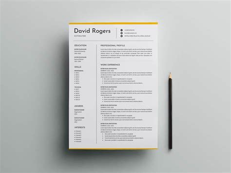 Sa cv for cleaning job with no experience. Free Estimator CV/Resume Template | Clean resume template, Simple resume template, Resume template