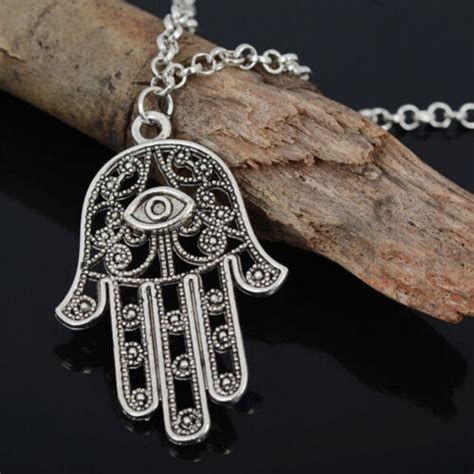 Pendant Good Luck Protection Hamsa Symbol Fatima Hand Evil Eye Pendant