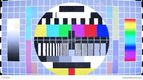 Tv Test Screen With Color Bars Stock Animation 1191204