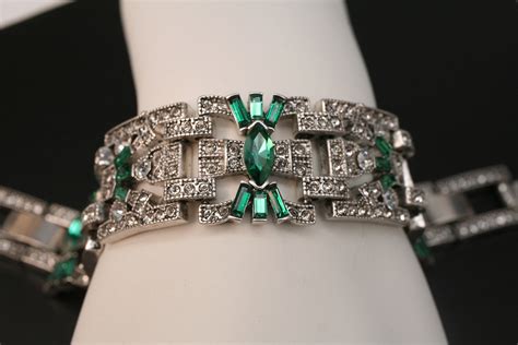 Rhinestone Art Deco Bracelet Art Deco Jewelry Vintage Style 1920s