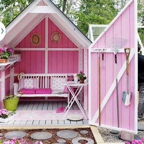 Pink She Shed Via Pinterest The Best She Sheds Backyard Storage Sheds Backyard Sheds Shed