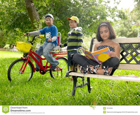 Kids Playing In The Park Stock Image Image Of Cute Hand 7974035