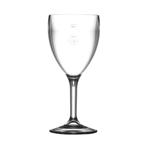 bbp polycarbonate wine glasses 310ml ce marked at 175ml and 250ml pack of 12 cg299 buy