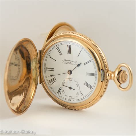 Waltham 14k Solid Rose Gold Pocket Watch Ashton Blakey Vintage Watches