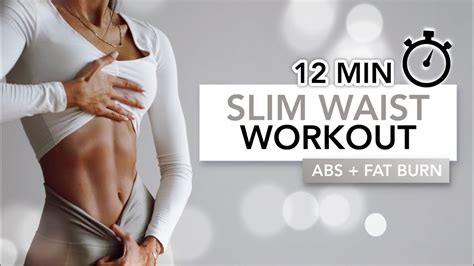 12 Min Slim Waist Workout Abs Fat Burn Eylem Abaci Youtube