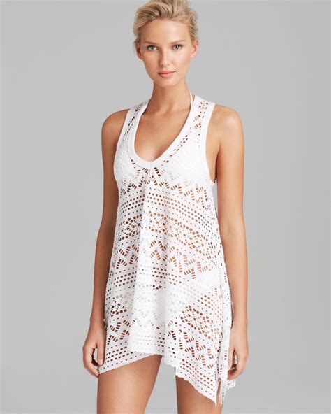 Lyst Robin Piccone Penelope Crochet Dress Swim Cover Up In White