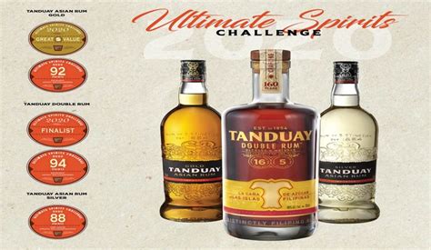 Tanduay Rums Bag Ultimate Spirits Challenge Award In Us Yo Manila