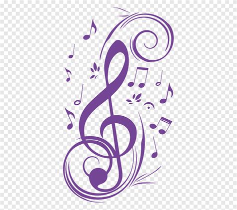 Purple Music Notes Background