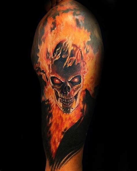 Book an appointment at ghostrider's tattoo & body piercing studio today. 50 Ghost Rider Tattoo Designs For Men - Supernatural ...