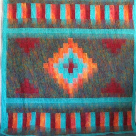Navajo Blanket Style Quilt Pattern Southwestern Design Etsy