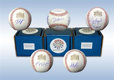 New baseball mystery box with potential and giveaway package contents. Chicago Cubs Signed Mystery Box 2016 World Series Baseball ...