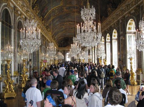 The Hall Of Mirrors At The Palace Versailles Near Paris France Hall