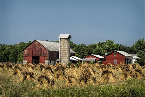 Amish Farm Wheat Stack Harvest Photograph By Kathy Clark Fine Art America