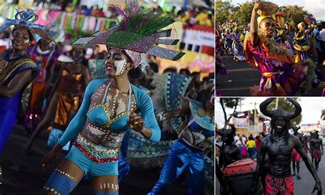 haitians party for carnival amid oxfam sex scandal daily mail online