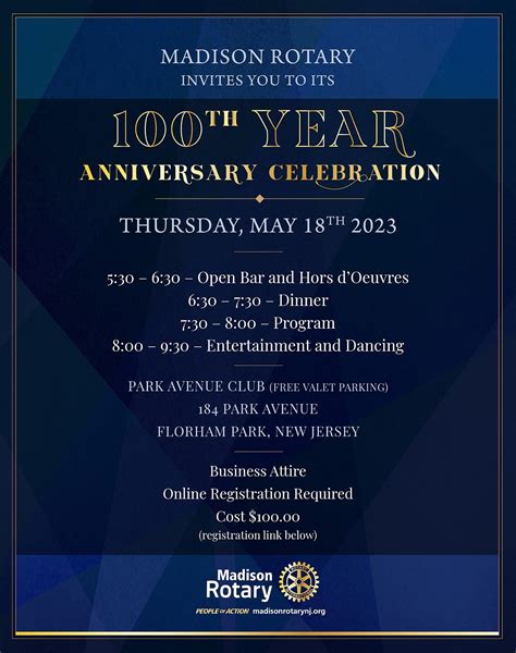 Madison Rotary Celebrates 100th Year Anniversary Madison Rotary Club