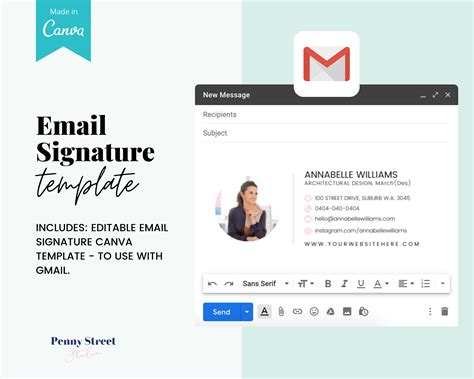 Email Signature Template Gmail Template Email Template Etsy Canada