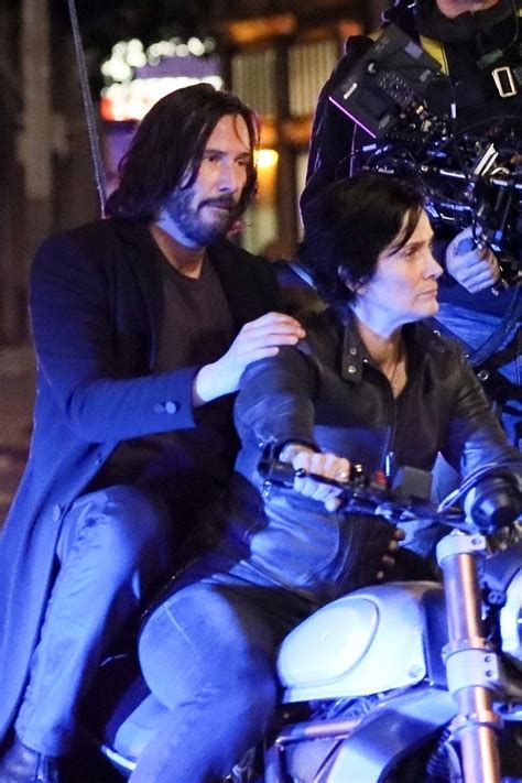Keanu Reeves And Co Star Carrie Anne Moss Spotted On Set Of The Matrix 4