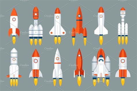 Space Rocket Start Up Launch Symbol Custom Designed