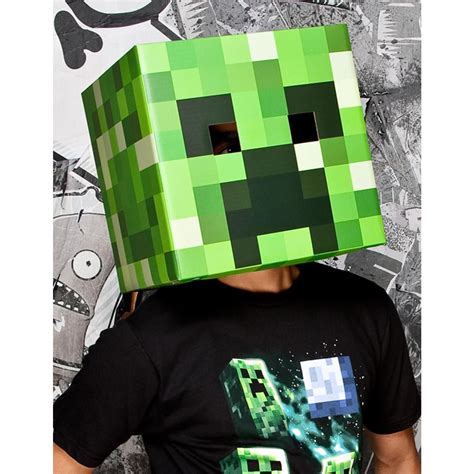 Minecraft Creeper Head Mask Adult Jelmez