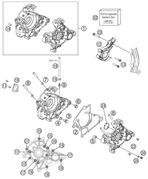 Complete engine rebuild kit by wrench rabbit®. KTM Newcastle - 50 SX 2013 - ENGINE CASE