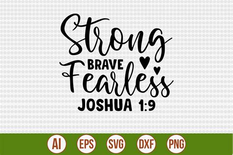 Strong Brave Fearless Joshua Graphic By Creativemim Creative Fabrica