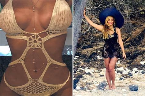 Beyonce Exposes Pin Up Figure In Sexy Swimwear Pics Daily Star