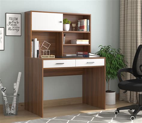 Buy Mabel Study Table With Drawer Storage And Bookshelf Exotic Teak