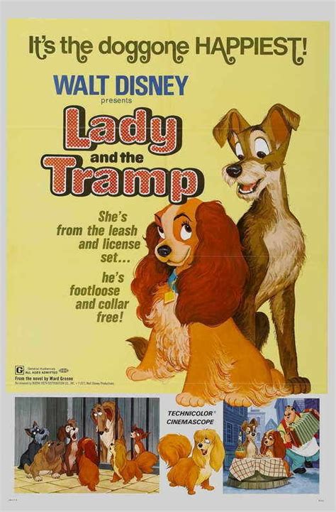 Lady And The Tramp Movie Poster 11x17 H Larry Roberts Peggy Lee Barbara