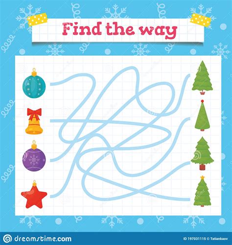 Color Toddler Education Games with Christmas Tree Decoration. Preschool