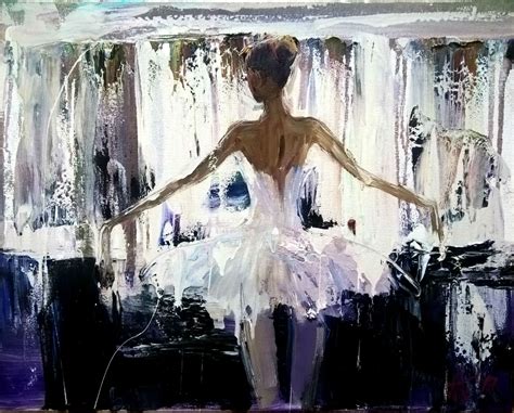Ballerina Oil Painting By Anastasiya Kachina