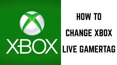 How To Change Xbox Live Gamertag Youtube