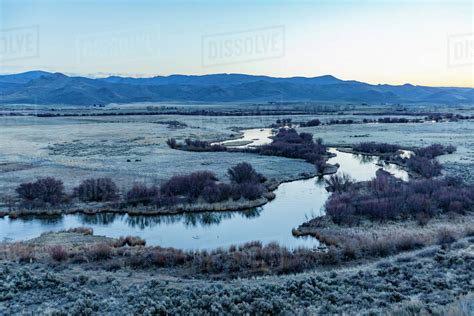 Usa Idaho Sun Valley Landscape With Creek At Silver Creek Preserve