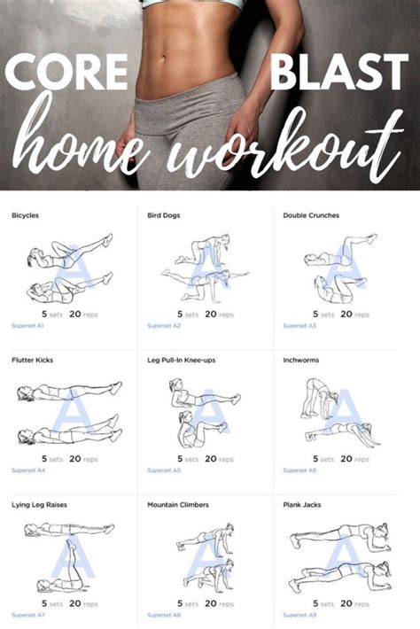 Core Blast Home Workout At Home Workouts Ab Workout At Home Workout