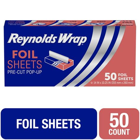 Reynolds Wrap Pre Cut Pop Up Aluminum Foil Sheets 14 X 1025 Inches