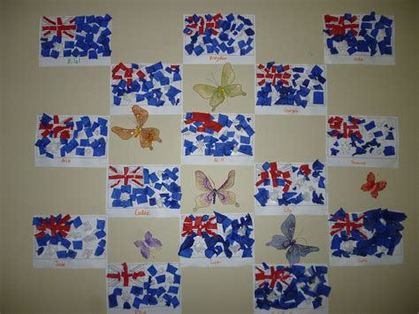 Aussie Flag Australia Crafts Flag Crafts Preschool Crafts
