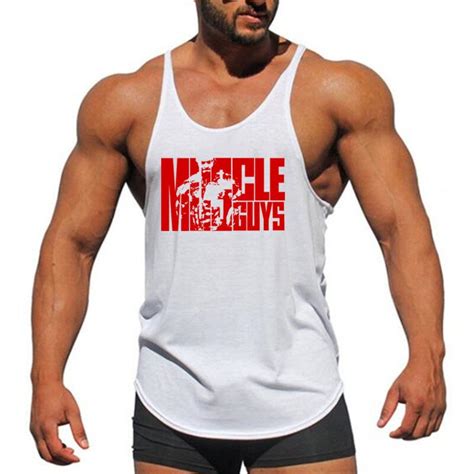 Muscleguys Brand Bodybuilding Tank Top Men Sleeveless Shirt Cotton