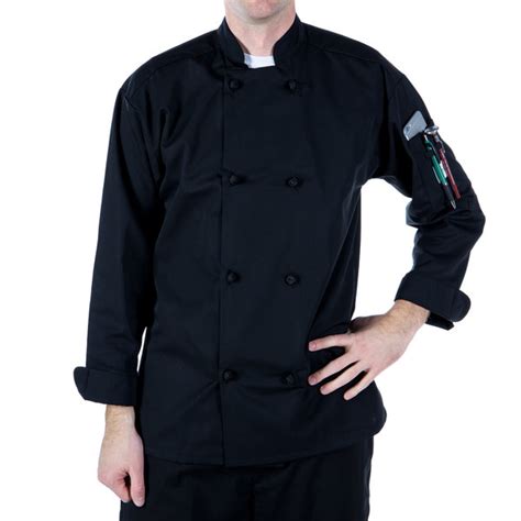 Mercer Culinary Millennia® Unisex Black Customizable Long Sleeve Cook