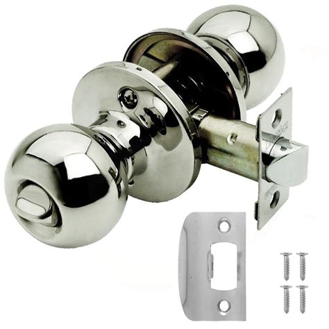 Excel Bala Contemporary Ball Shaped Door Knob Set Polished Stainless